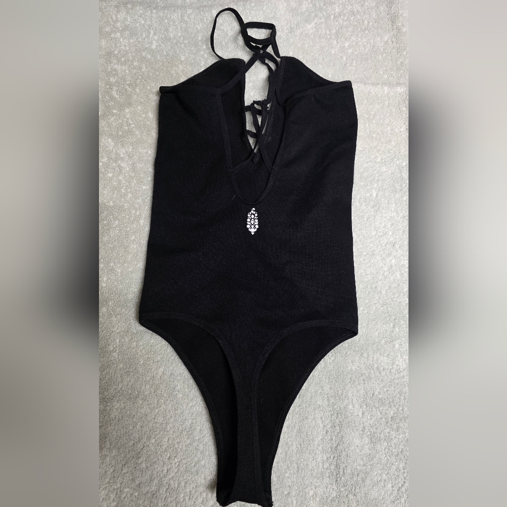 FP Movement by Free People Black Bodysuit